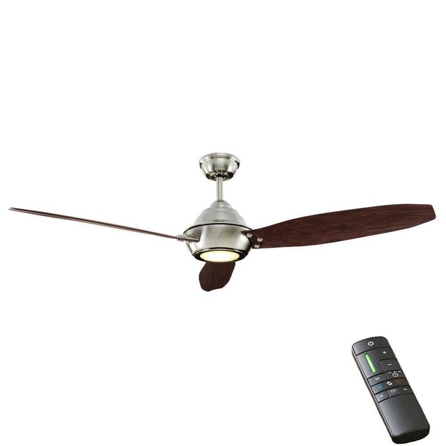 Home Decorators Collection Aero Breeze 60 In Indoor Outdoor Brushed Nickel Fan