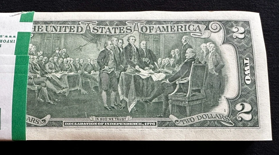 UNC 2017A $2 Notes Fed Pack of 100 (Two Dollar Bills, BEP Pack) - Image 4 of 4