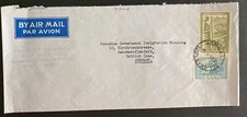 1953 Athens Greece Canadian Embassy diplomatic Airmail cover to Hannover Germany