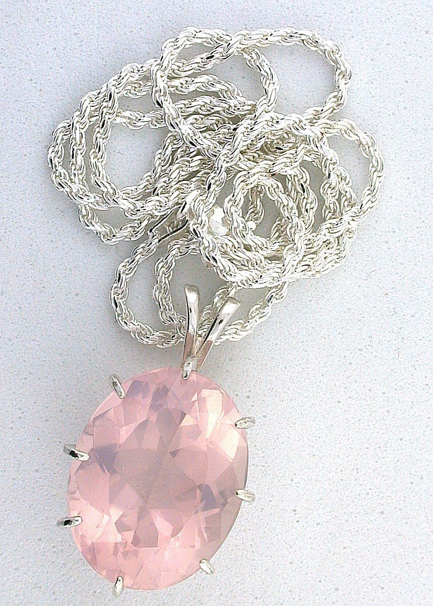 Rose quartz clearance rope necklace