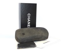 Chanel Sunglasses Eyeglasses Large Set Gray Suede Case Cloth Box Booklet Rare