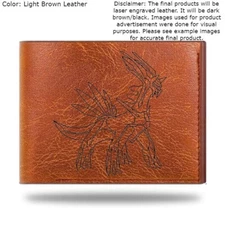 Custom Engraved DIALGA Leather Bifold Wallet - Color Choices