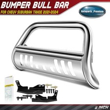 3 Inch Ss Bull Bar Bumper Push Grille Guard For Chevy Suburban Tahoe 2021-2024