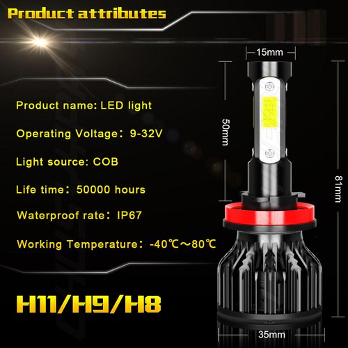 For Chevy Silverado 1500 2007-2015 6X LED Headlight Bulbs Hi/Lo Beam + Fog Light - Picture 54 of 121