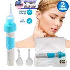 2 Ear Wax Vacuum Removal Kit Easiest Ear Cleaner Ear Wax Removal Tool LED Light