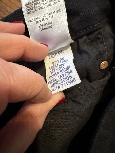 Mother Jeans 27 Black High Waisted Looker Skimp In Lasting Impression NWT - Picture 11 of 12