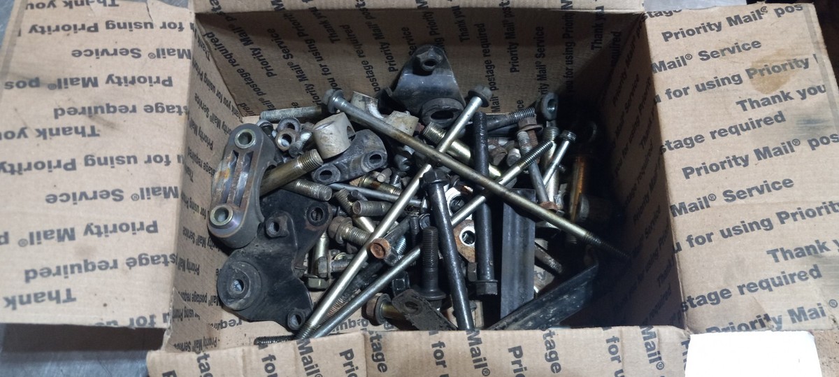 1985 85 Kawasaki Bayou 185 Engine Frame Bolts Nuts Misc