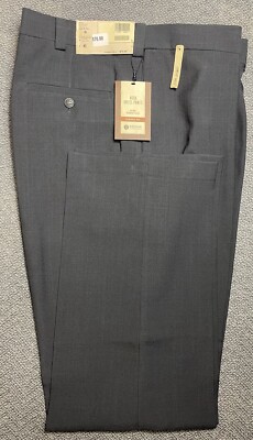 Haggar No Iron Permanent Crease Gray Dress Pants 40x32 ''fit like 40.5x32.5'' NWT