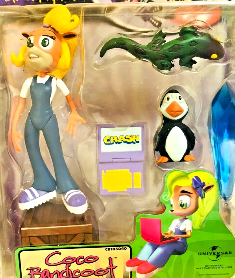 Figura de acción ReSuarus Crash Bandicoot Serie 1 Coco Bandicoot SELLADA SONY PS Foto 2 de 4