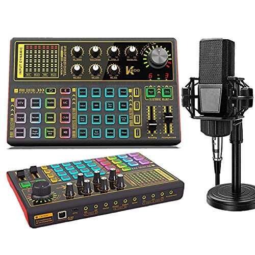 K300 Podcast Equipment Bundle, With Podcast Condenser Microphone, Pro Max Black