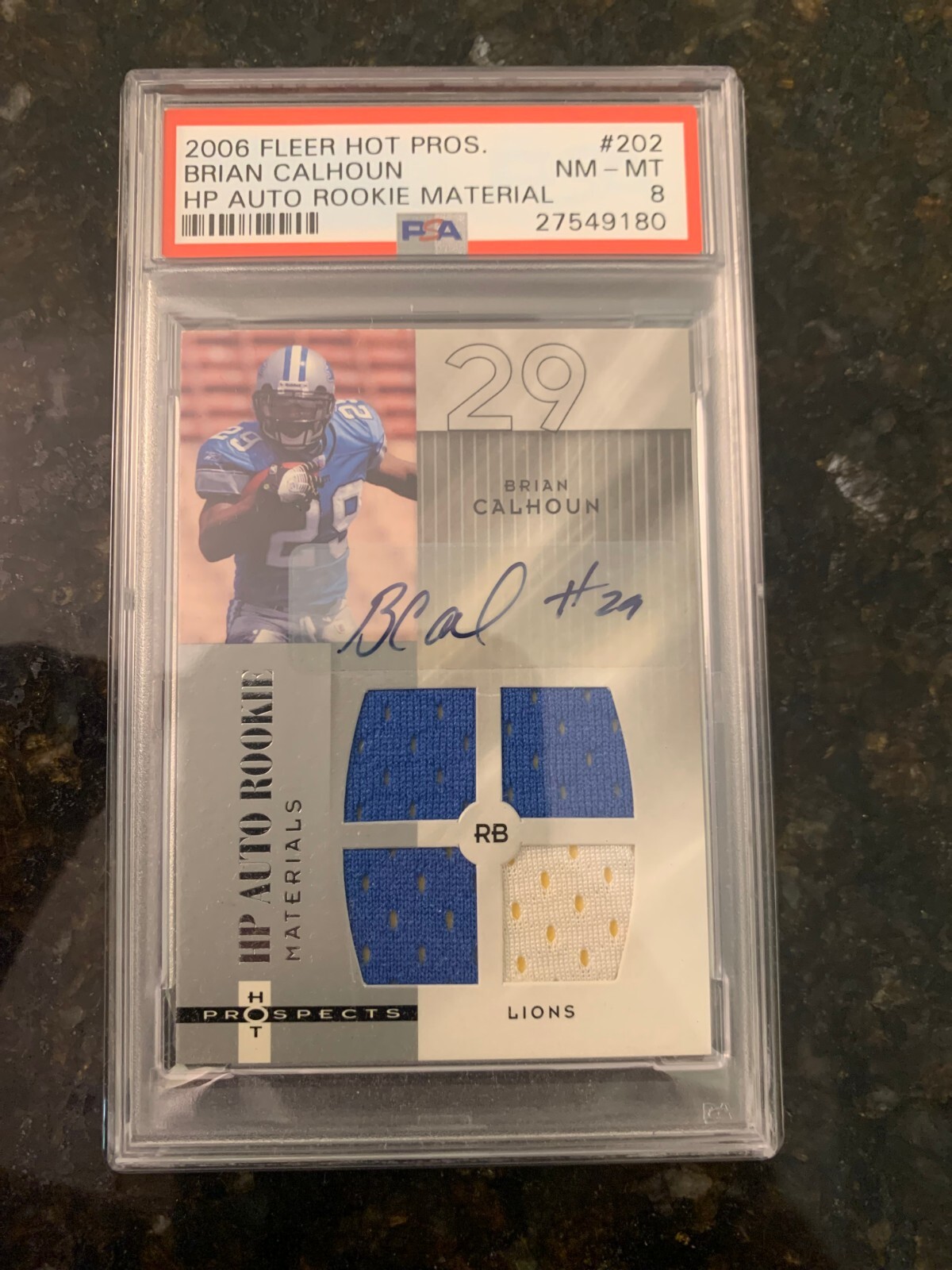 Brian Calhoun Fleer Hot Prospects #202 HP Auto Rookie Material