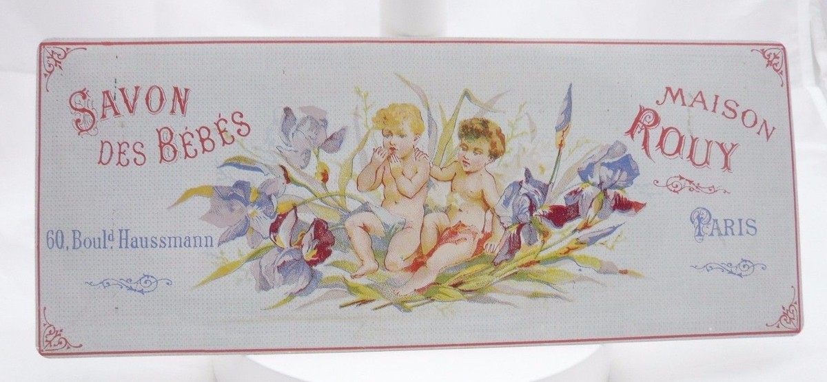 Plaque De Porte Métal Cartexpo - Salle De Bains "Savon Des Jolis Bébés"