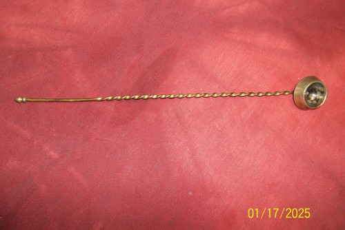 VINTAGE MESSING KERZENLÖSCHER - GEDREHTER GRIFF - 12 ZOLL LANG - WUNDERSCHÖN - Bild 3 von 15