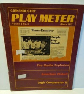 Play Meter Magazine March 1977 Pinball & Arcade Game Atari Night Driver Atarians