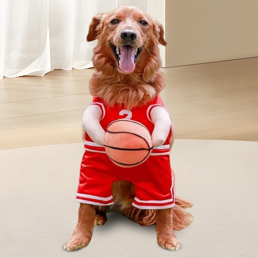F# Disfraz de Baloncesto para Perro con Pelota Disfraz de Baloncesto para Perro