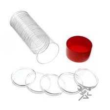 Red Capsule Tube & 20 AirTite H39 Direct Fit Coin Holders for 1oz Silver Rounds