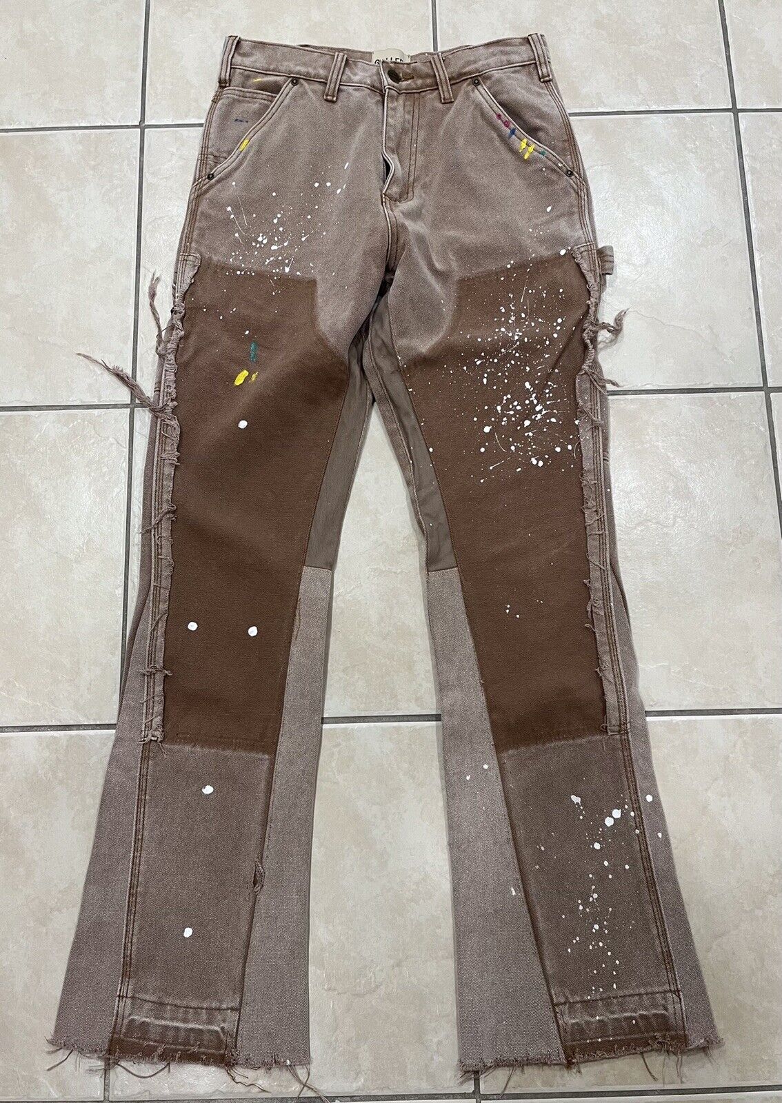 Custom Carpenter Jeans Sz 29 Virgil Gallery Flare Paint Splatter Carharrt  646