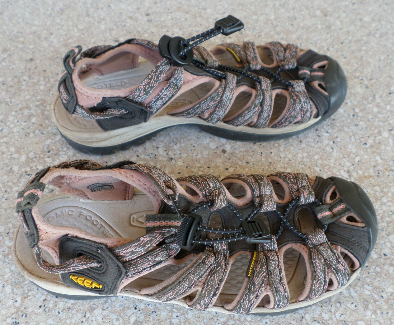 KEEN sandali in nylon impermeabile corallo e marrone donna 6 5