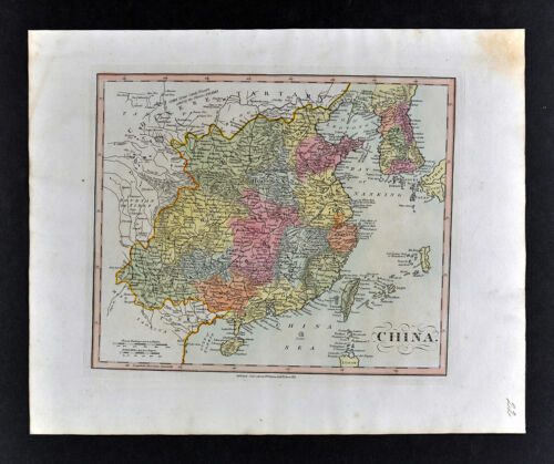 1812 Darton Union Atlas Map China Korea Taiwan Canton Japan Nippon Hainan  Asia
