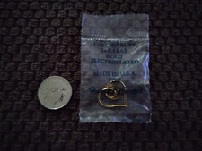 Vintage Harriet Carter Yellowtone Heart Lapel Pin w/Genuine Ruby. Free shipping.