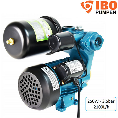   2L Hauswasserwerk Gartenpumpe 250 Watt - 2100 L/h - 3,5 bar f. Bewässerung