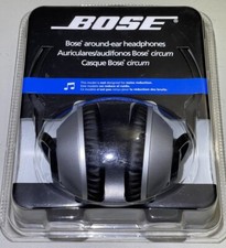 Bose TriPort Around-Ear AE Wired Headphones Headband Earphones - Silver/Black BN