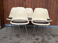 Charles Eames Fibreglass Chair 60s Vintage 60er H-Base Chrome Herman Miller 1/5