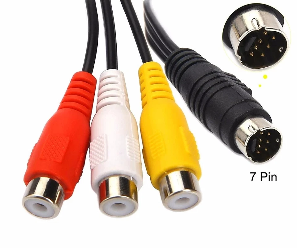 Premium S-Video 7-pin Male to 3RCA Female Video Adapter Cable Converter Cord AU - Image 2 of 3