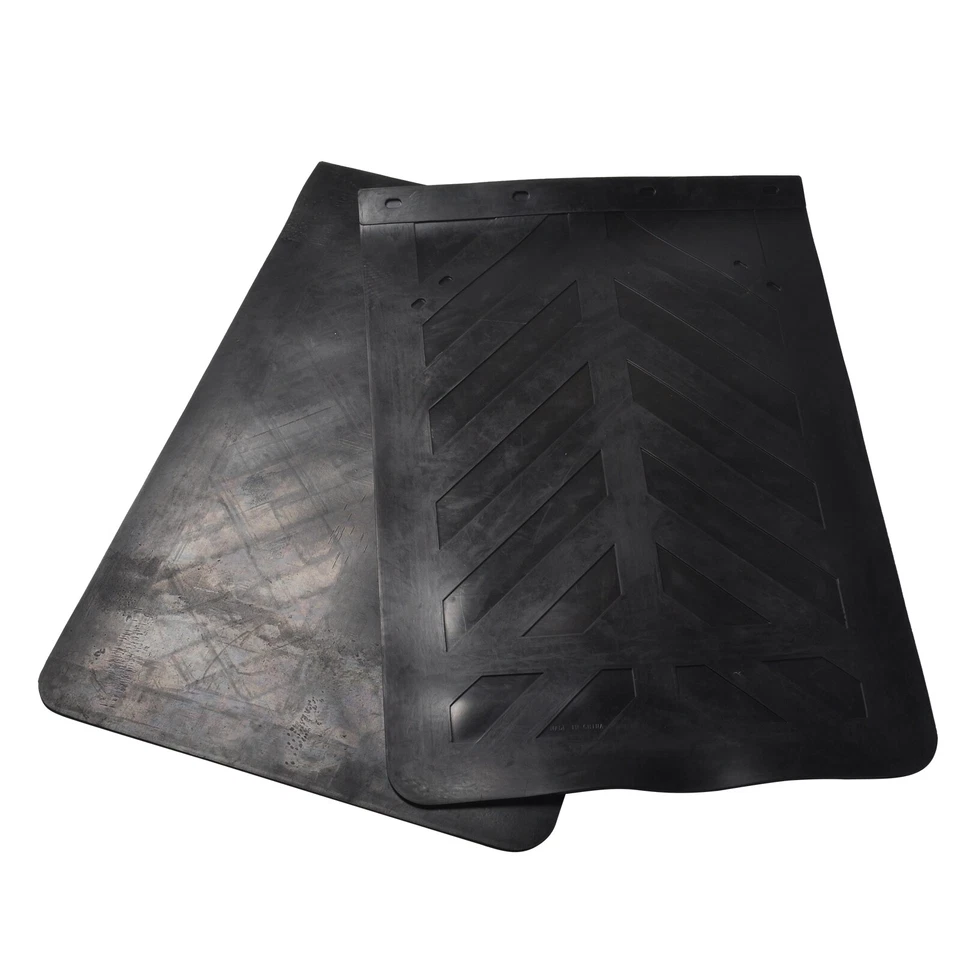 1 par de guardabarros de goma negros de alta resistencia de 24" x 36" para remolque semirremolque Foto 3 de 4