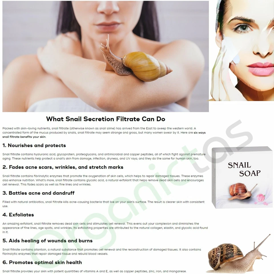 SNAIL SOAP Acne, Scars, Stretch Marks, Pigmentation, Anti-Aging, Age Spots, 30g - Image 4 of 4