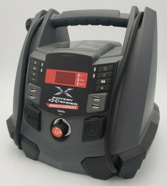 Schumacher BE01255 Extender 12v 1200 Amp Battery Jump Starter Air