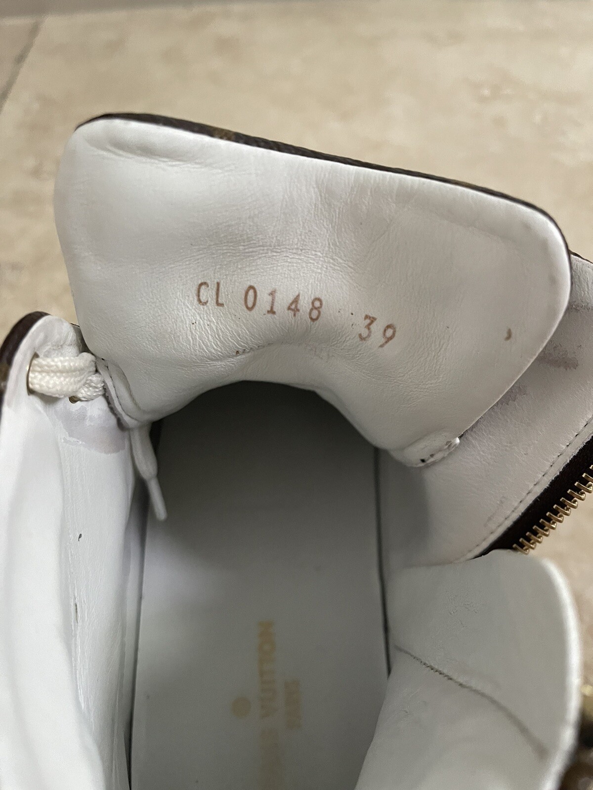 Authentic Louis Vuitton Brown Monogram Canvas Stellar High Top Sneakers Size 39 image 9