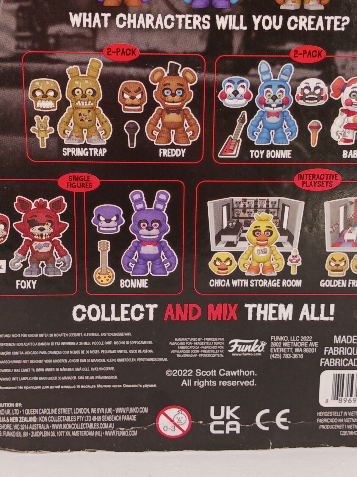 Five Nights at Freddy's Snap : Toy Bonnie & Baby 2pk