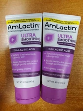 2 Pk: AmLactin Ultra Smoothing 15% Lactic Acid Hydrating Cream 4.9oz ea 0309-W6B