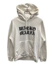 WACKO MARIA HEAVY WEIGHT PULLOVER HOODED SWEAT SHIRT Size: L White Men