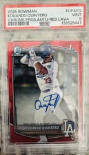 2025 Bowman Chrome Prospects Eduardo Quintero #BCP-115 Red Refractor /5 (RC)