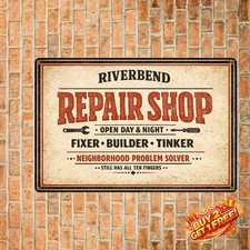 Personalized Garage Sign Man Cave Workshop Decor 12x8 Vintage Metal Sign