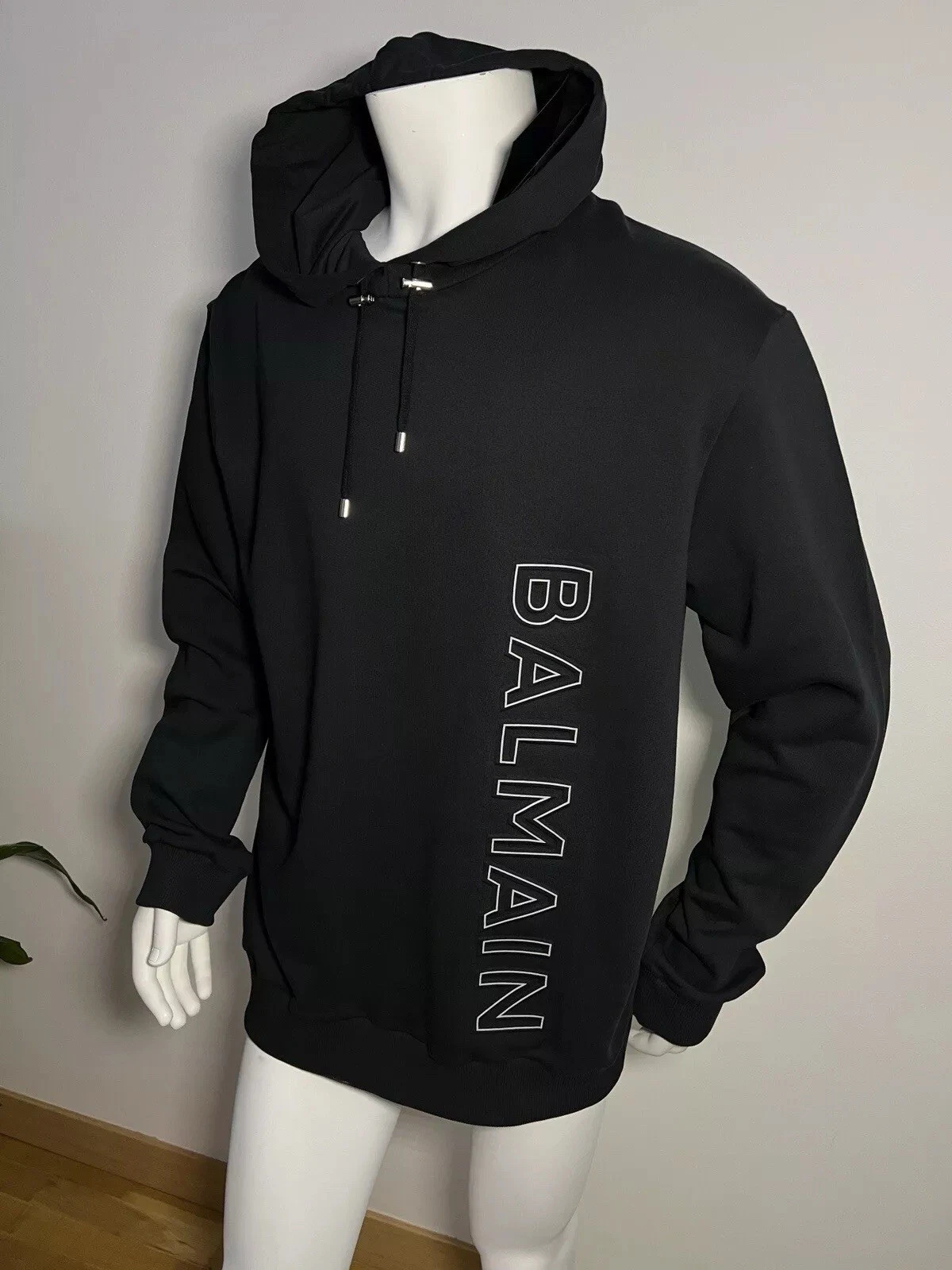 Balmain — BALMAIN Embossed Hooded Sweatshirt Size L RRP £825 NEW TAGS