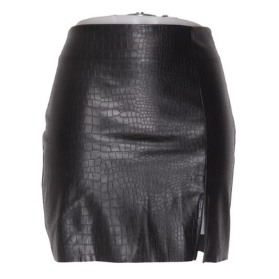 Gina Tricot, Rock, Größe: XS, Schwarz, Polyester/Polyurethan, Schlangenhaut #QdP
