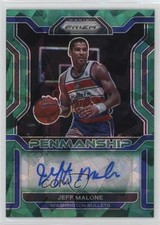 2021-22 Panini Prizm Penmanship Green Ice 2/5 Jeff Malone #PM-JML Auto 7o6