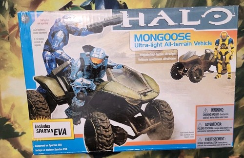 2010 McFarlane Toys Halo Mongoose Vehicle w/ Yellow EVA Spartan 5” Figure Set