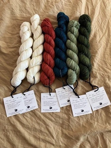 DESTASH: LOT 14 mini skeins BlackSheep DyeWorks Sock 4ply Superwash Merino Wool image 2
