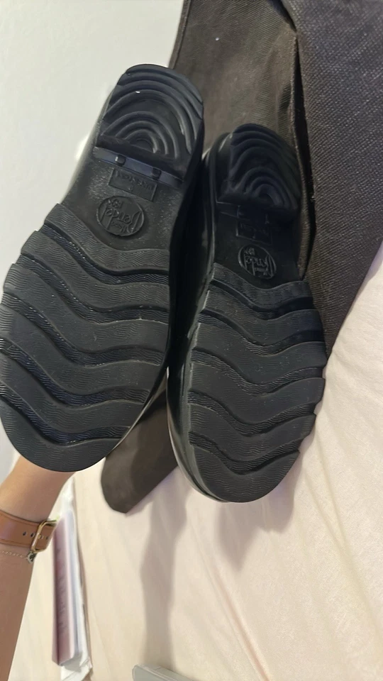 Botas de goma de lluvia Henri Bendel para mujer, marrón, rayas, excelente estado, talla 9 Foto 4 de 4