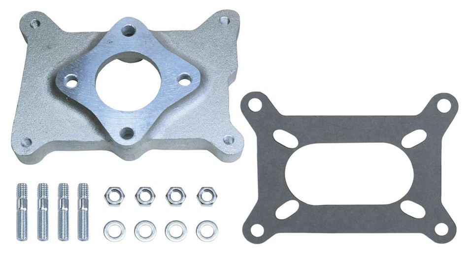 Trans-Dapt 2041, One Natural Aluminum Carburetor Adapter Performance Racing Part - Image 3 of 4