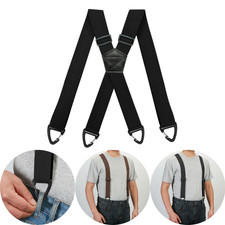 Suspenders for Men Heavy Duty, X Shape Back Hidden Suspender 1.5" Under Clothing
