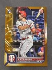 2022  Bowman #89 Matt Vierling Gold RC 33 /50 Rookie Card Detroit Ssp. rookie card picture
