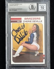Cherie Deville Signed Custom Trading Card BAS Beckett COA Autograph Grade 10