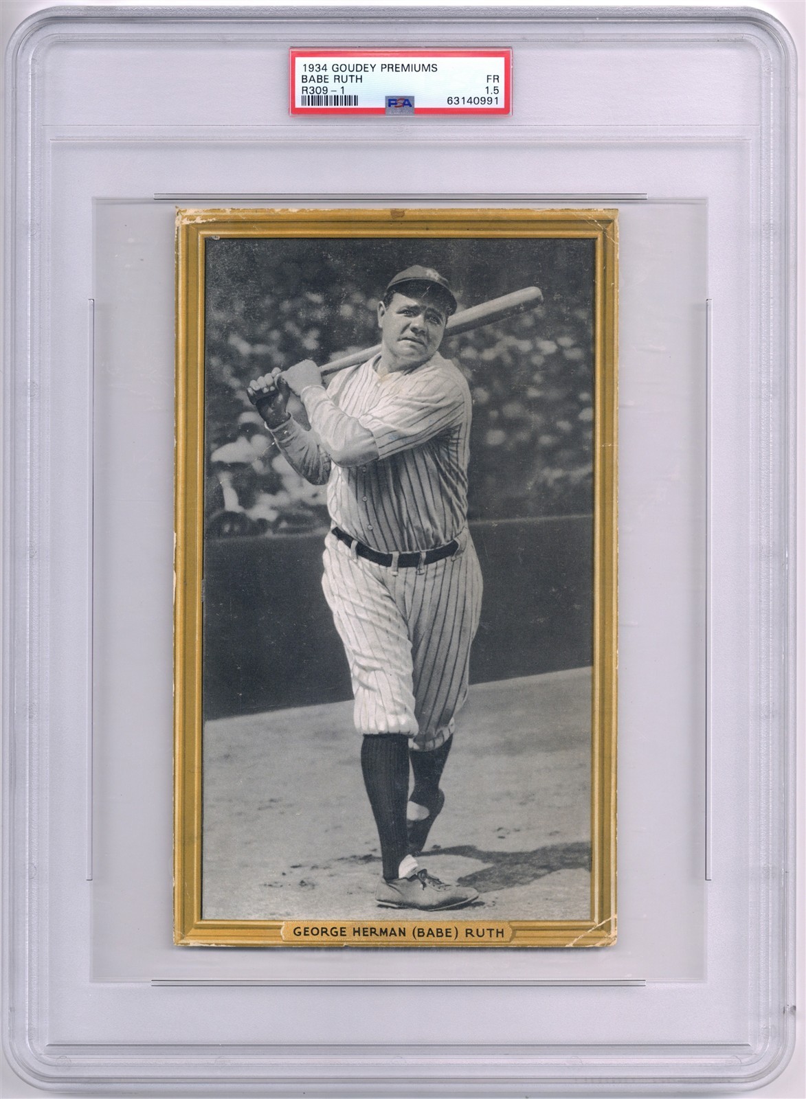 BABE RUTH 1934 Goudey Gum Premiums R309-1 PSA 1.5 NEW YORK YANKEES HOF Prewar