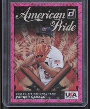 2019 Donruss #AP26 Parker Caracci American Pride Pink Fireworks