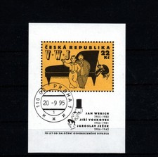 Tschechoslowakei Block Musik gestempelt